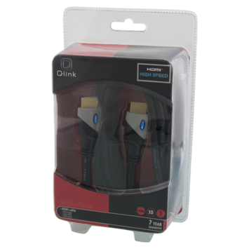 Q-Link HDMI kabel high speed gold plated 3D 5 meter zwart