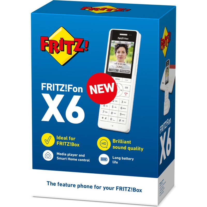Fon FRITZ! X6 Téléphone DECT Identification de l'appelant Blanc