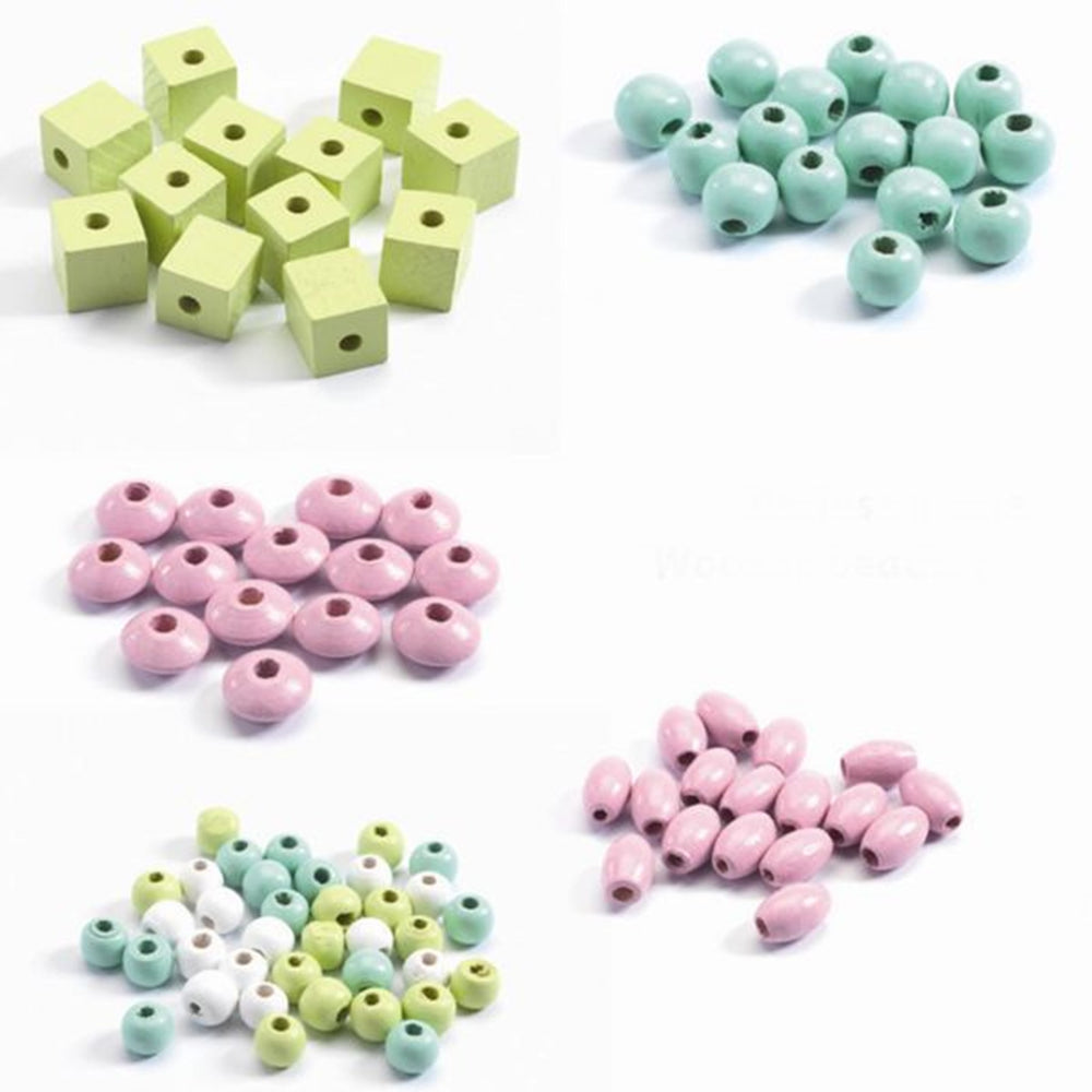 Køb Djeco Perles Wooden Beads Flowers And Foliage