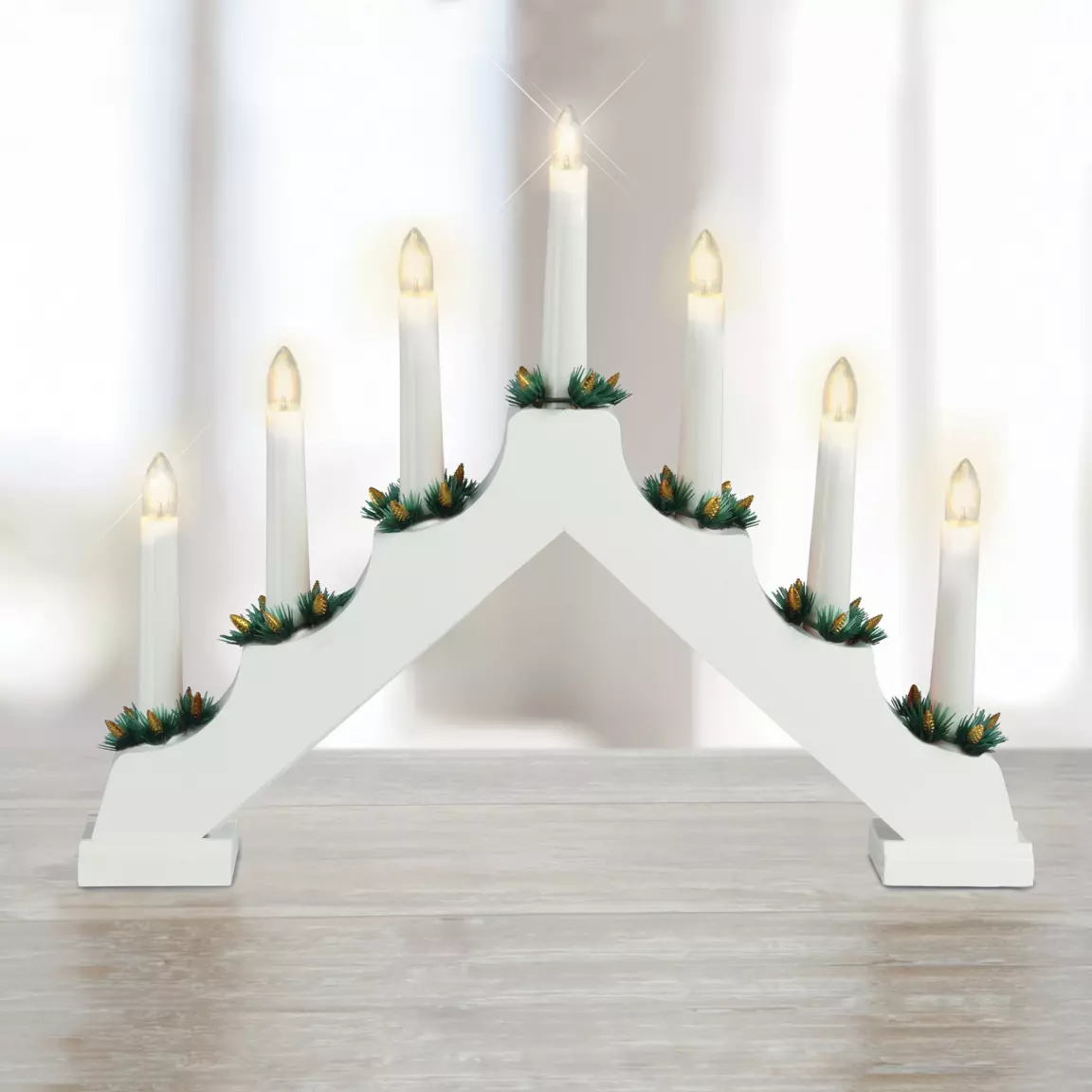 Chandelier lumineux Minuteur Blanc