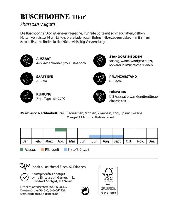 Dehner Premium Samen Buschbohne 'Dior'
