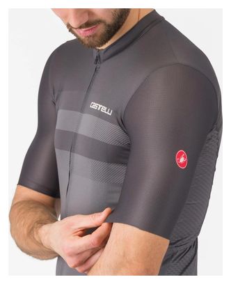 Maillot à Manches Courtes Castelli Simbolo Homme Gris Noir