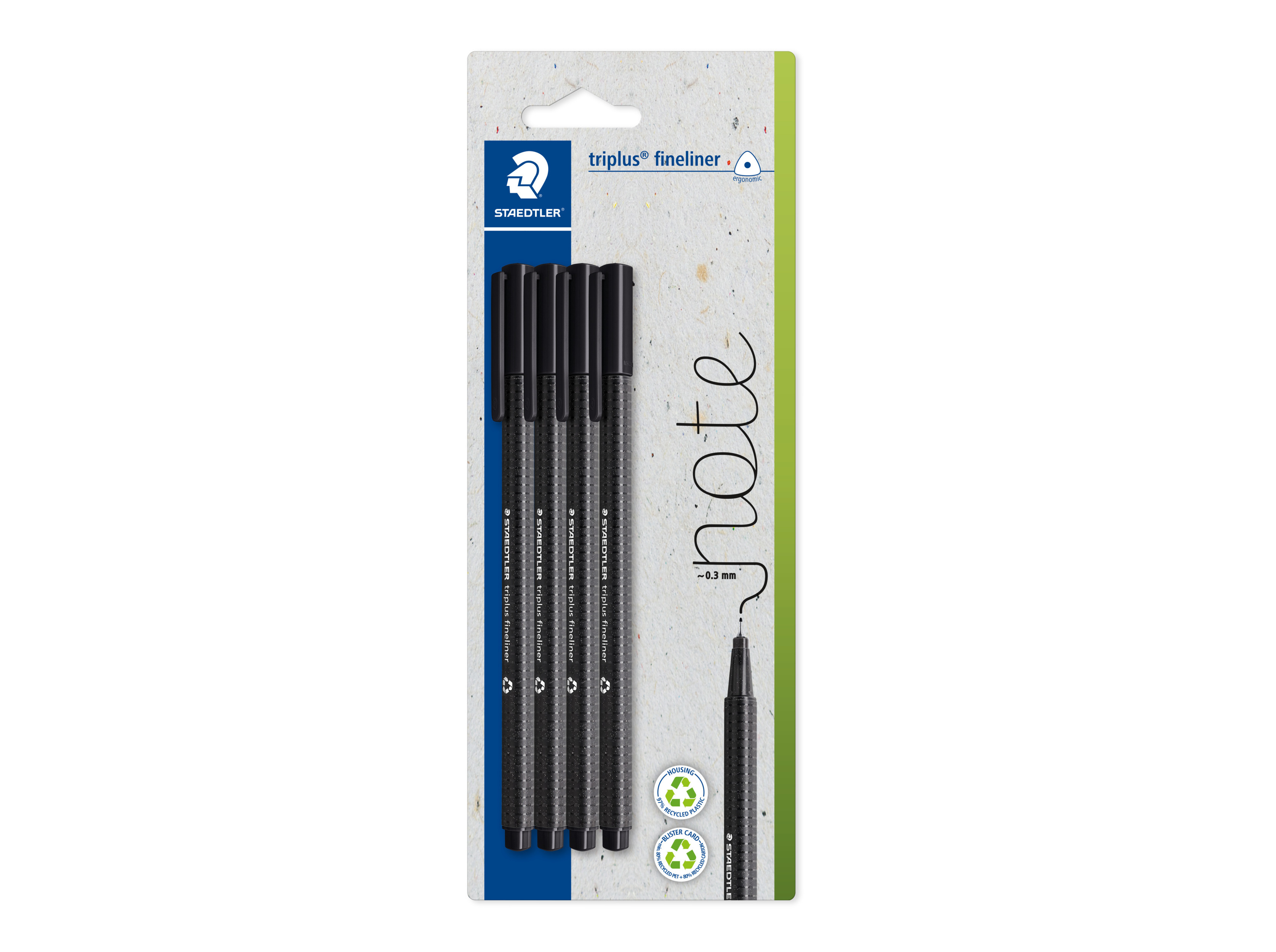 MARCADORES FINELINER STAEDTLER PRETO 4 UNIDADES