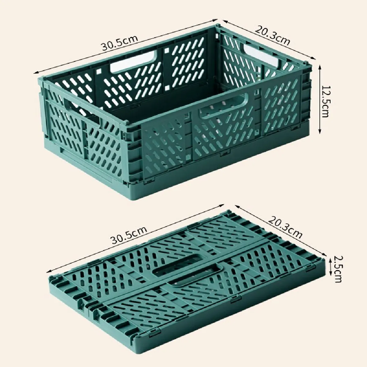 Universal Boîte de rangement en plastique - Vert foncé