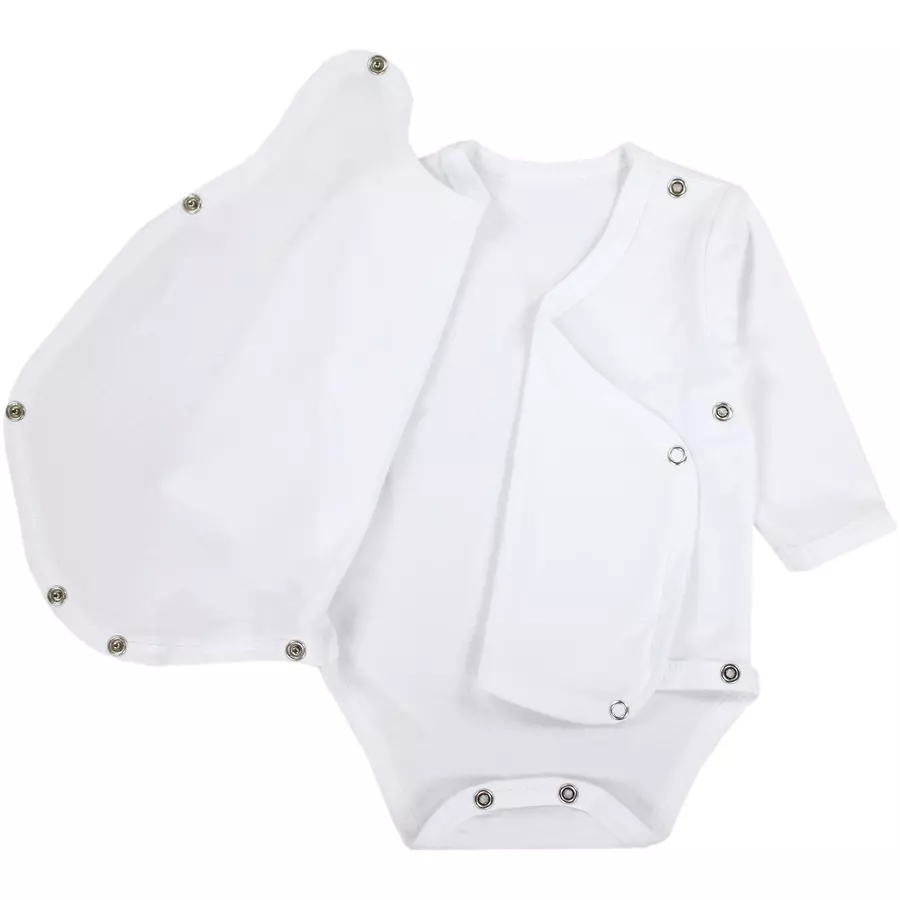 TupTam Baby Langarm Wickelbody 5er Pack weiß