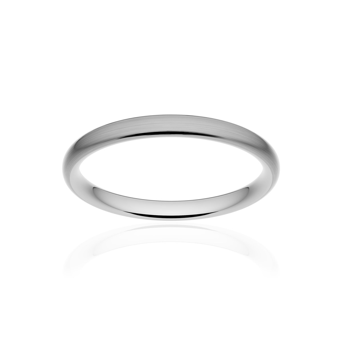 Alliance platine 950 brossé ruban confort 2,5 mm