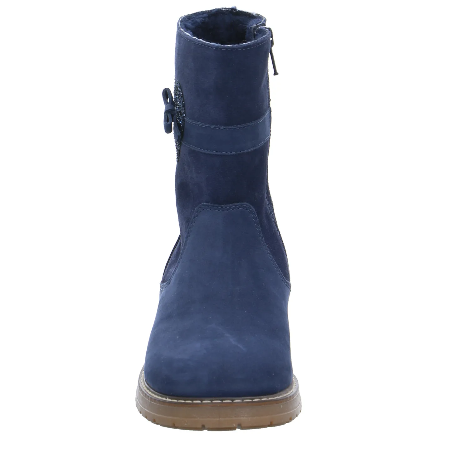 SCHUHENGEL Kleinkinder-Winterstiefel Dunkelblau Leder  Lederstiefel