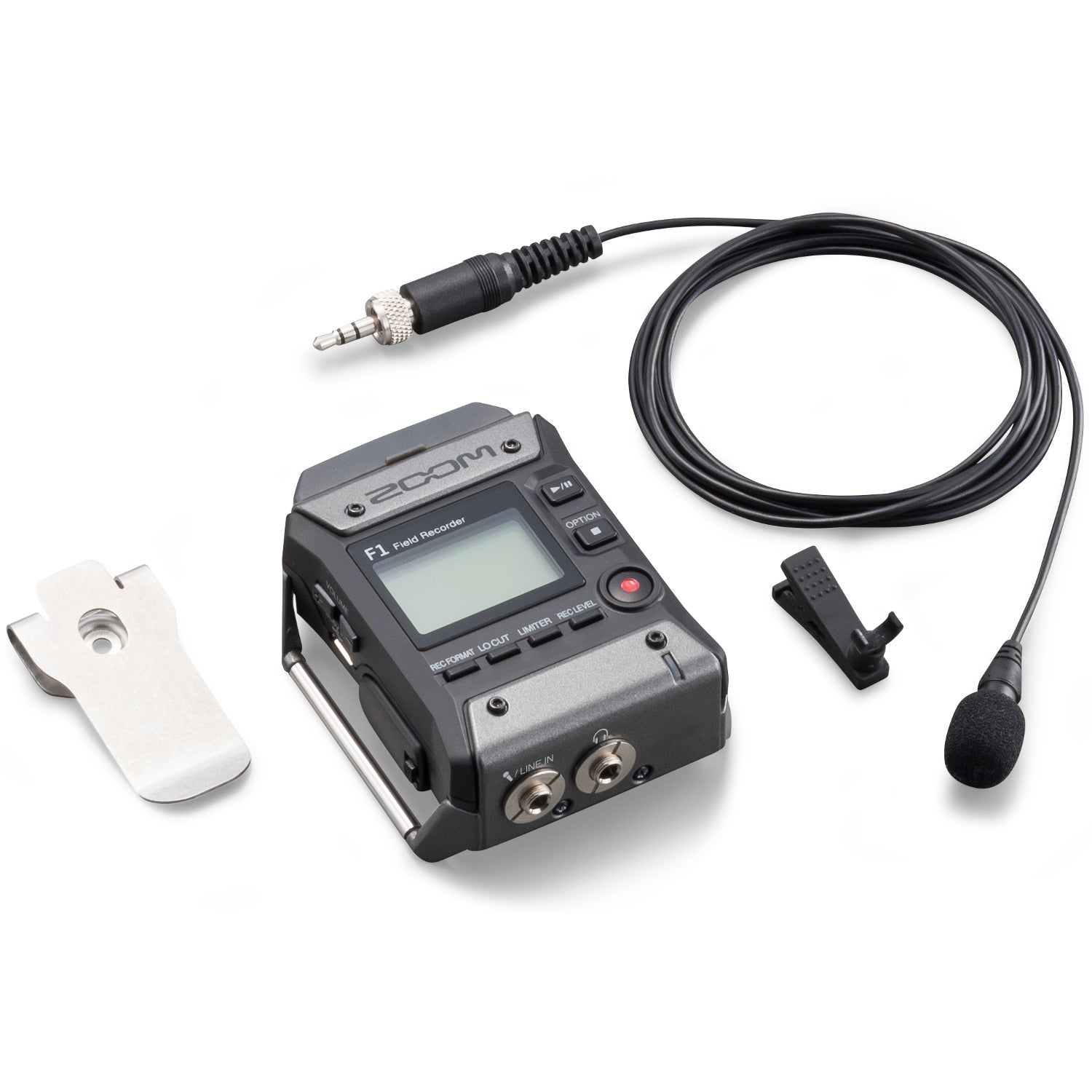 Zoom F1-LP fieldrecorder met dasspeldmicrofoon