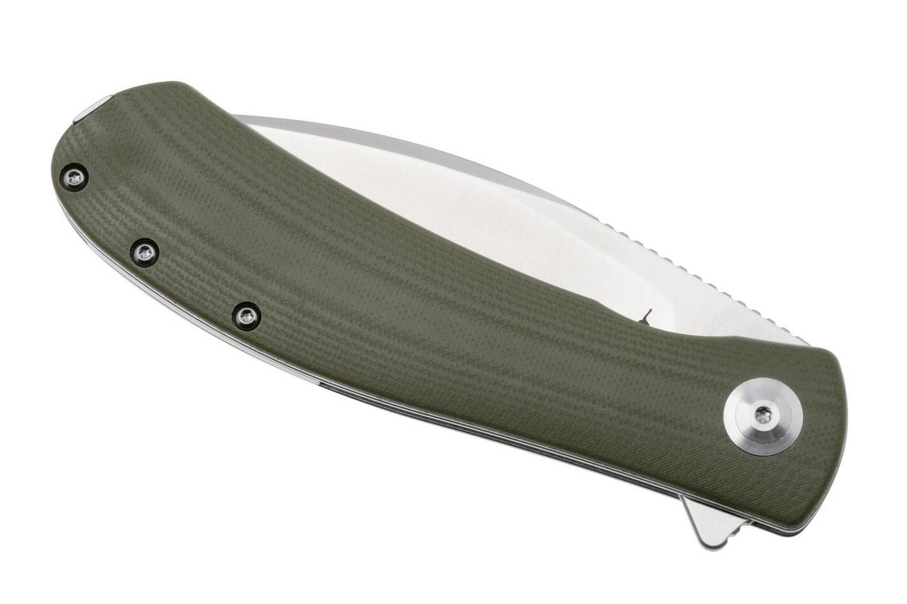 Trollsky Knives Mandu XL MT019-XL Satin CPM MagnaCut, OD-Green G10 zakmes