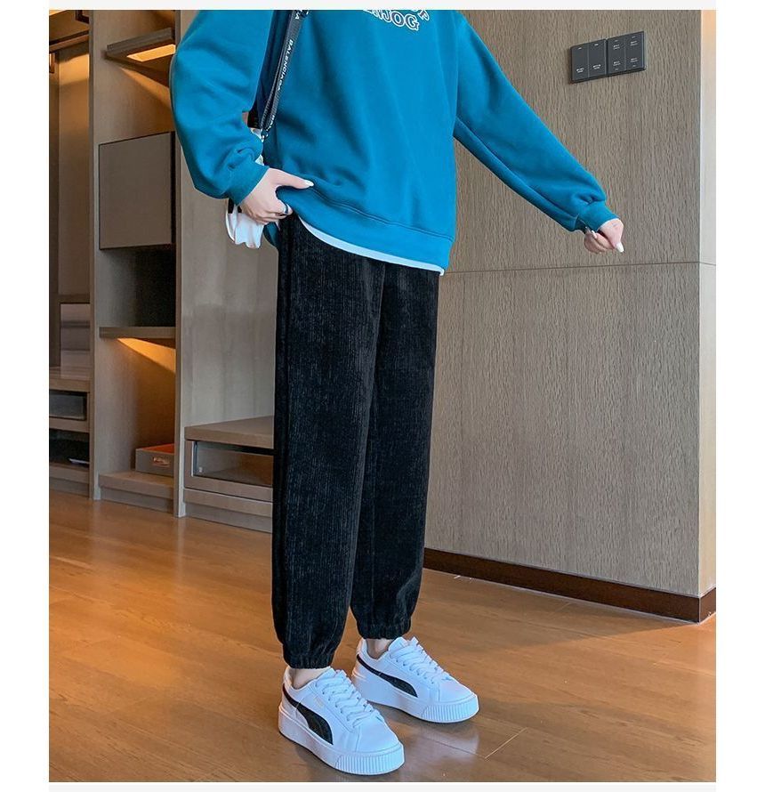 CRIBI - Corduroy joggingbroek met middelhoge taille