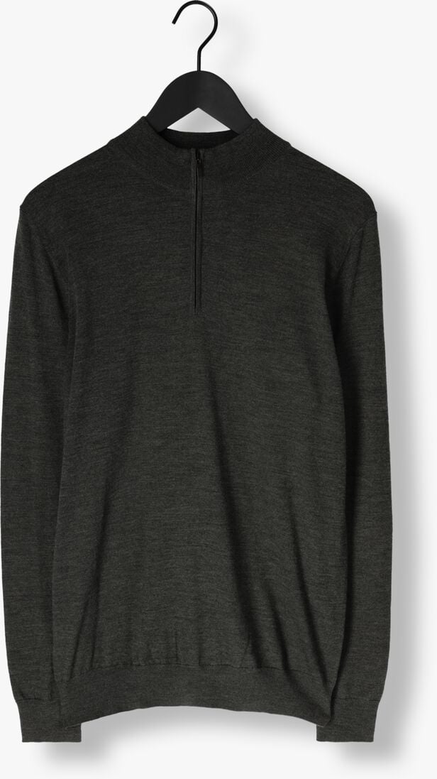 groene stefano lauran trui half zip anders