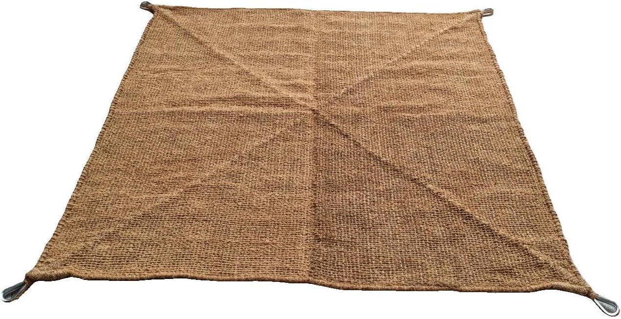 schattentuch quadratisch – 2x2 Meter – Langlebige und stilvolles Sonnensegel aus Kokosfaser – Effektiver Sonnenschutz und wasserdurchlässig – Für Terrasse oder Garten