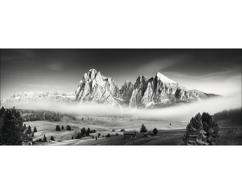 Glasschilderij Mist & Berg 30x80 cm GLA2018