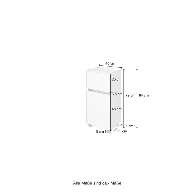 Unterschrank BAABE 40 x 79 cm Wotan Eiche