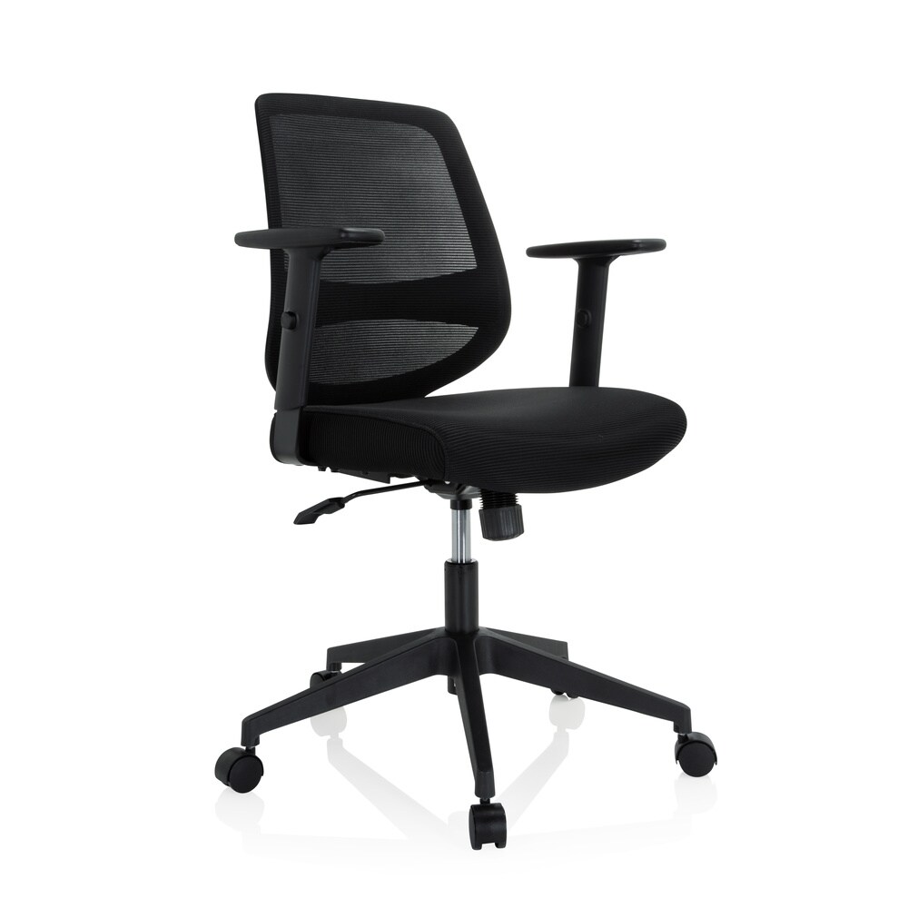 Home Office Bürostuhl CHESTER Stoff/Netzstoff mit Armlehnen (höhenverstellbar) hjh OFFICE