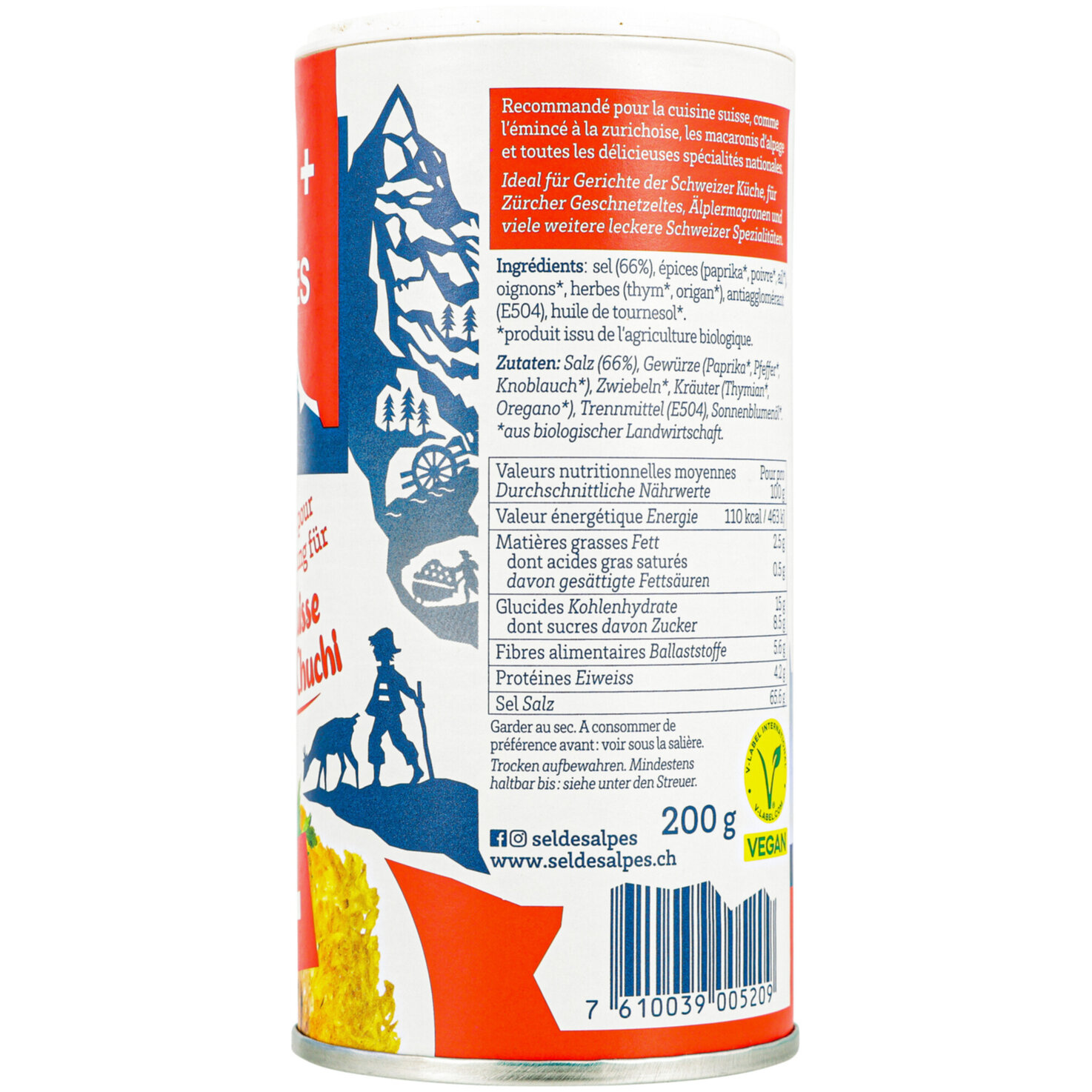 Sel des Alpes Bio Würzmischung für Chuchi
