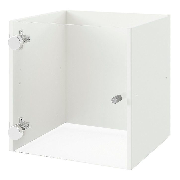 Bloc avec porte transparente pour étagère GoodHome Mixxit blanc