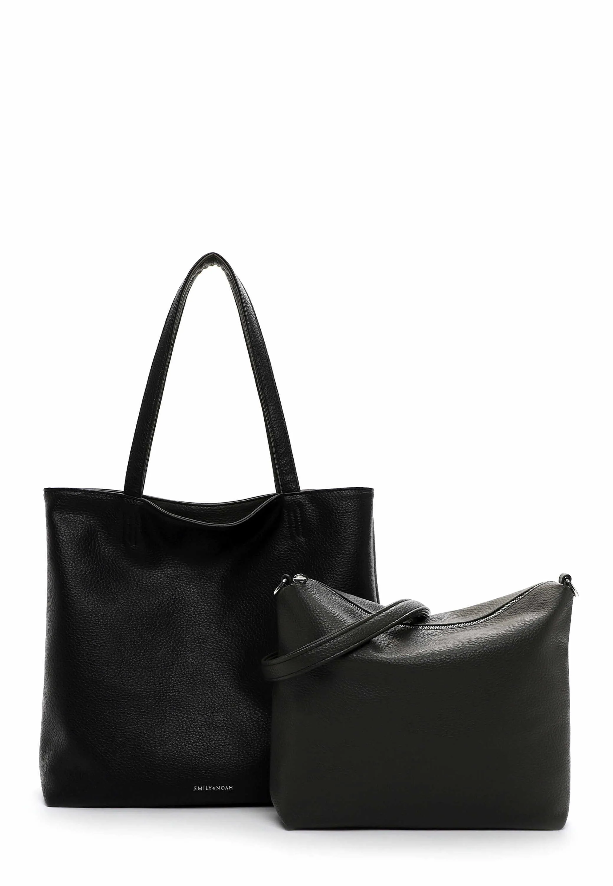 EMILY & NOAH Shopper Grau Lederimitat  mit Bag in Bag