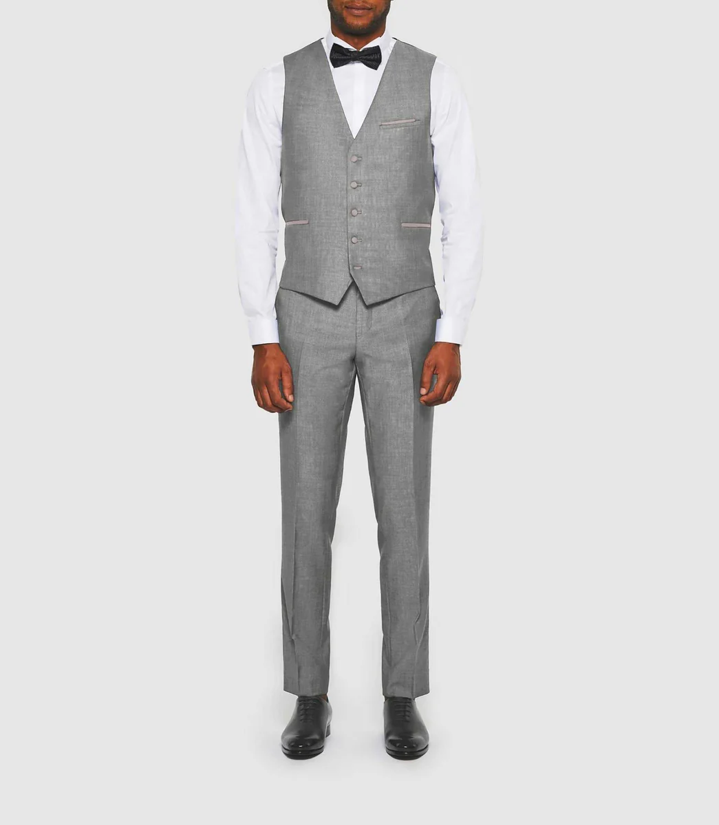Gilet de costume gris clair 