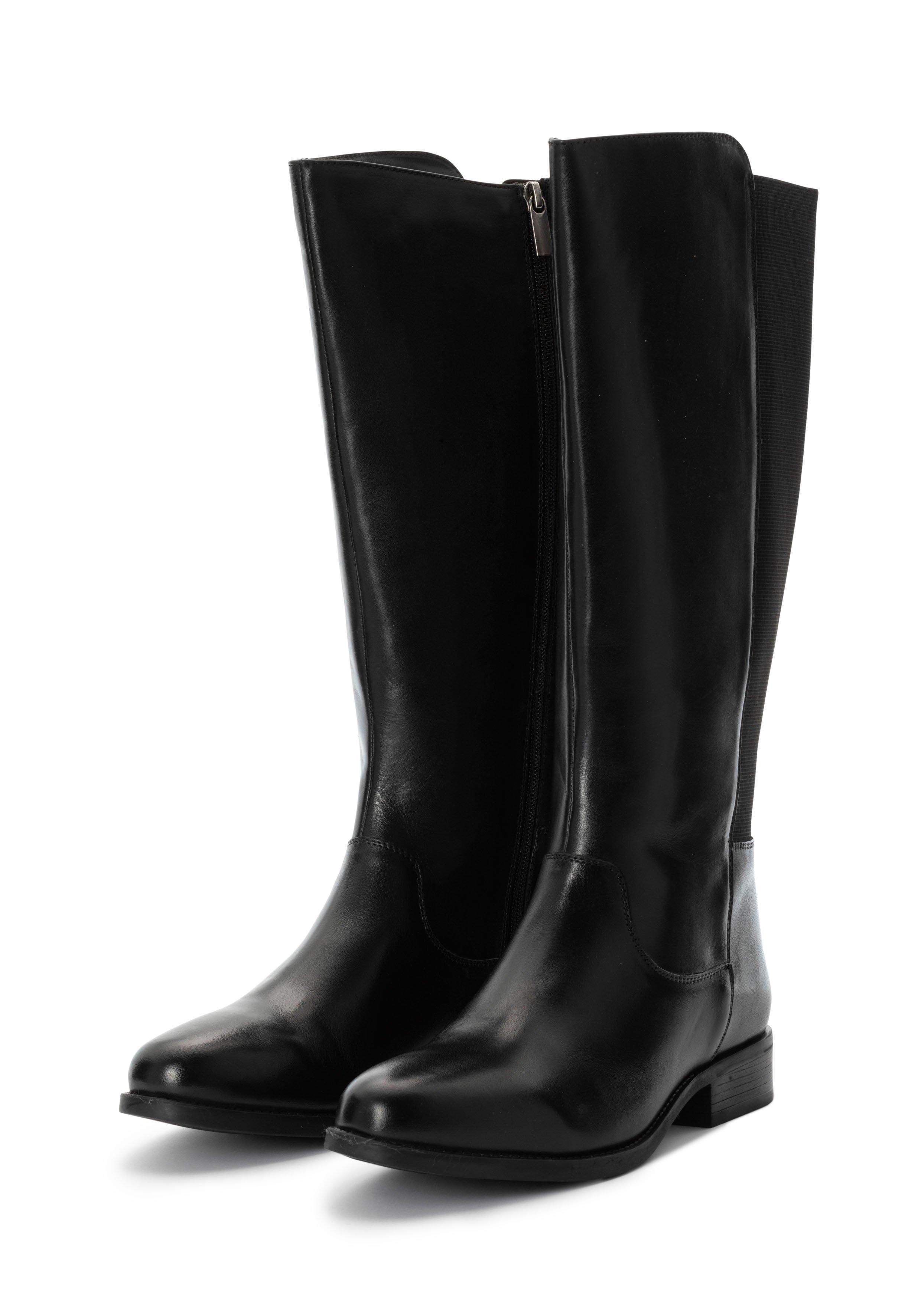 Weitschaftstiefel mit Stretch-Einsatz, in 3 Schaftweiten