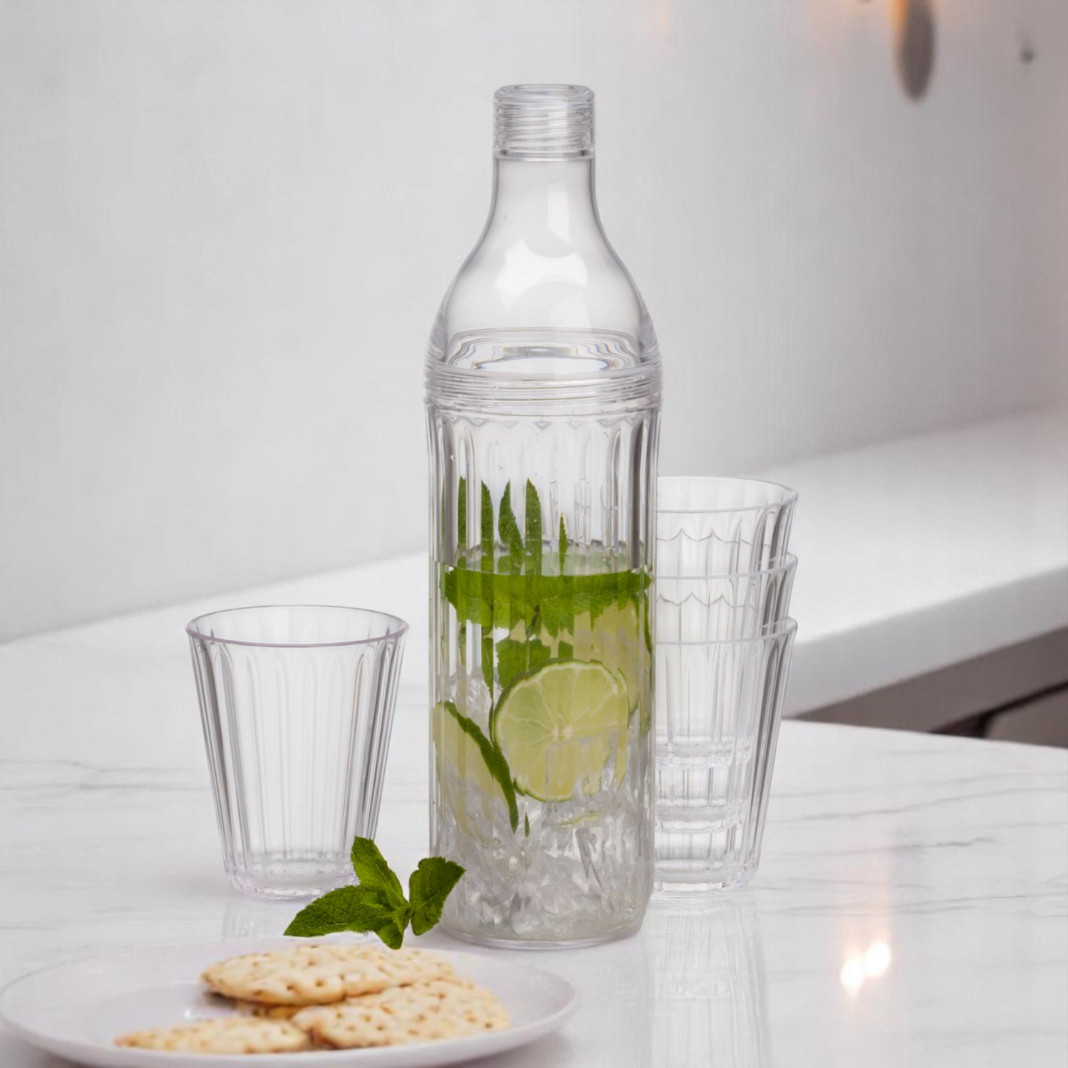 Flamefield Infuser set met waterfles en 4 glazen
