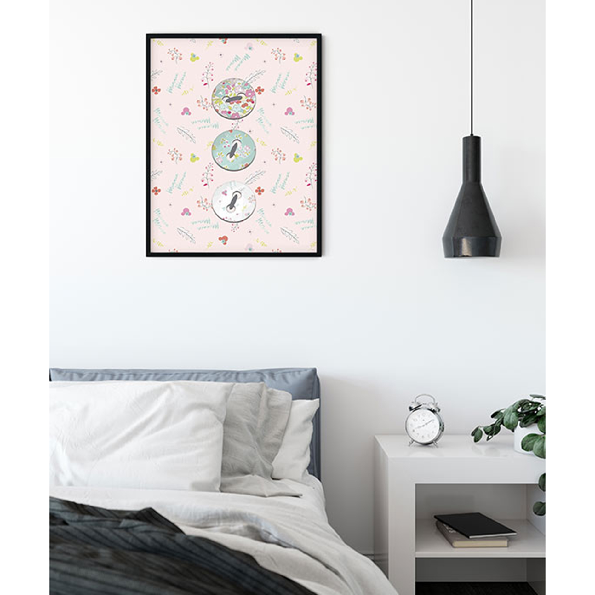 Wandbild MINNIE MOUSE BUTTONS - 50x70 cm
