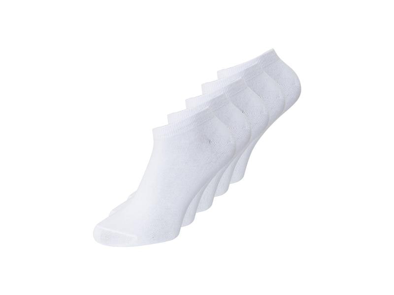 JACK&JONES Herrensocken 5-er Pack, Weiss, 39 - 45 Kurze Alltagssocken für Männer