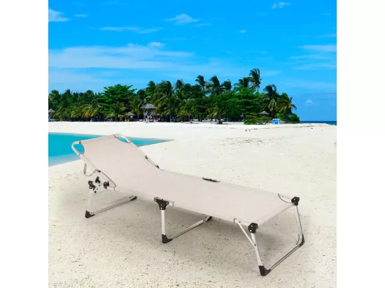Chaise longue pliante en aluminium pour la plage San Vito Lo Capo