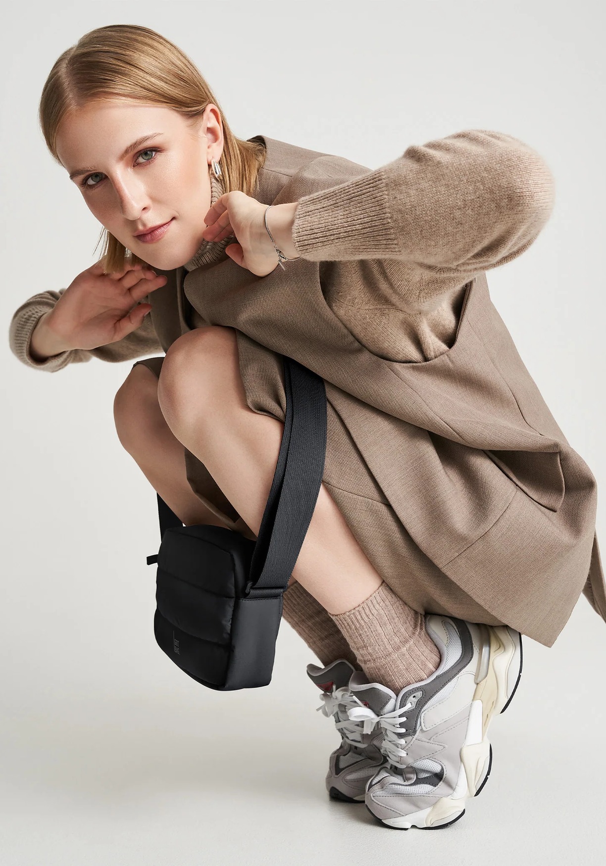 Got Bag Puffer Crosssbody Bag Monochrome Black