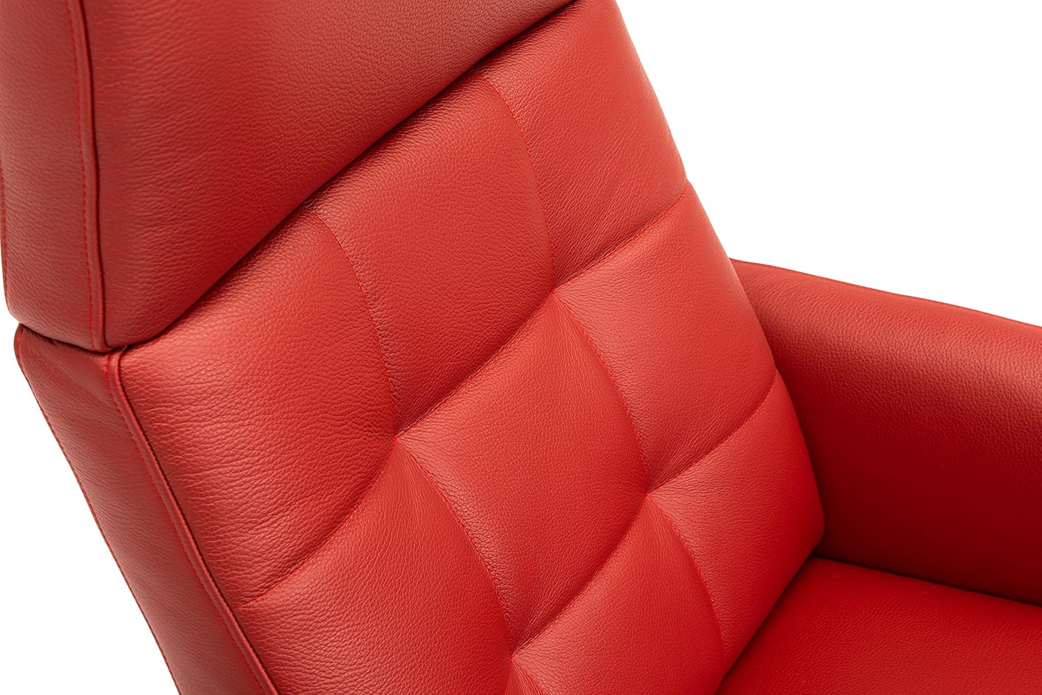 TV-Sessel Sessel Bosse / Drehbarer Relax-Sessel mit stufenloser Rückenverstellung und ausklappbarem Fußteil / Herz-Waage-Position / 74 x 107 x 90 / Leder Rot