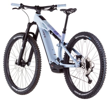 VTT Électrique Tout-Suspendu Cube Stereo Hybrid One44 HPC Race 800 Shimano Deore XT 12V 800 Wh 29'' Bleu Pigeon Art 2025