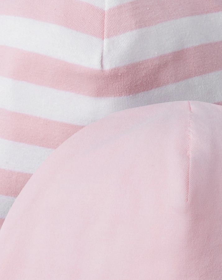 Wende-Beanie TANSSI gestreift in pale rose