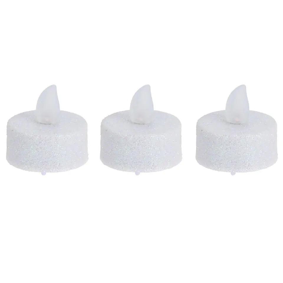 Ambiance Light LED waxinelichtjes - 6x st - wit - 4 x 4 cm
