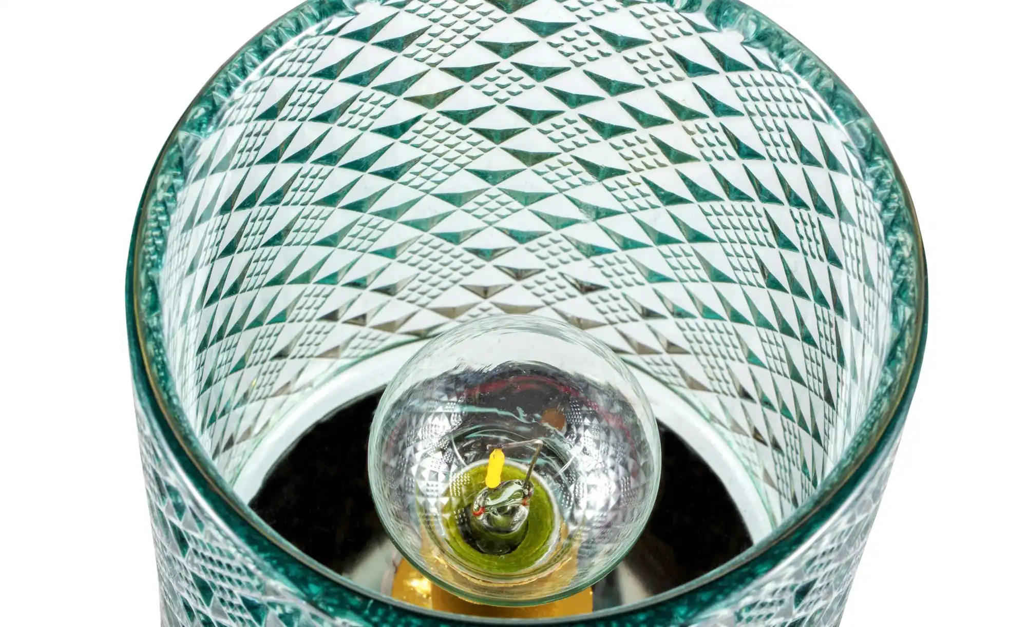 Mobile-Tischleuchte, Glas Türkis