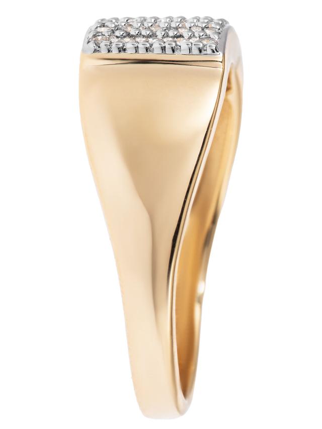 Pavé-Bandring, champagner Brillanten, Silber 925