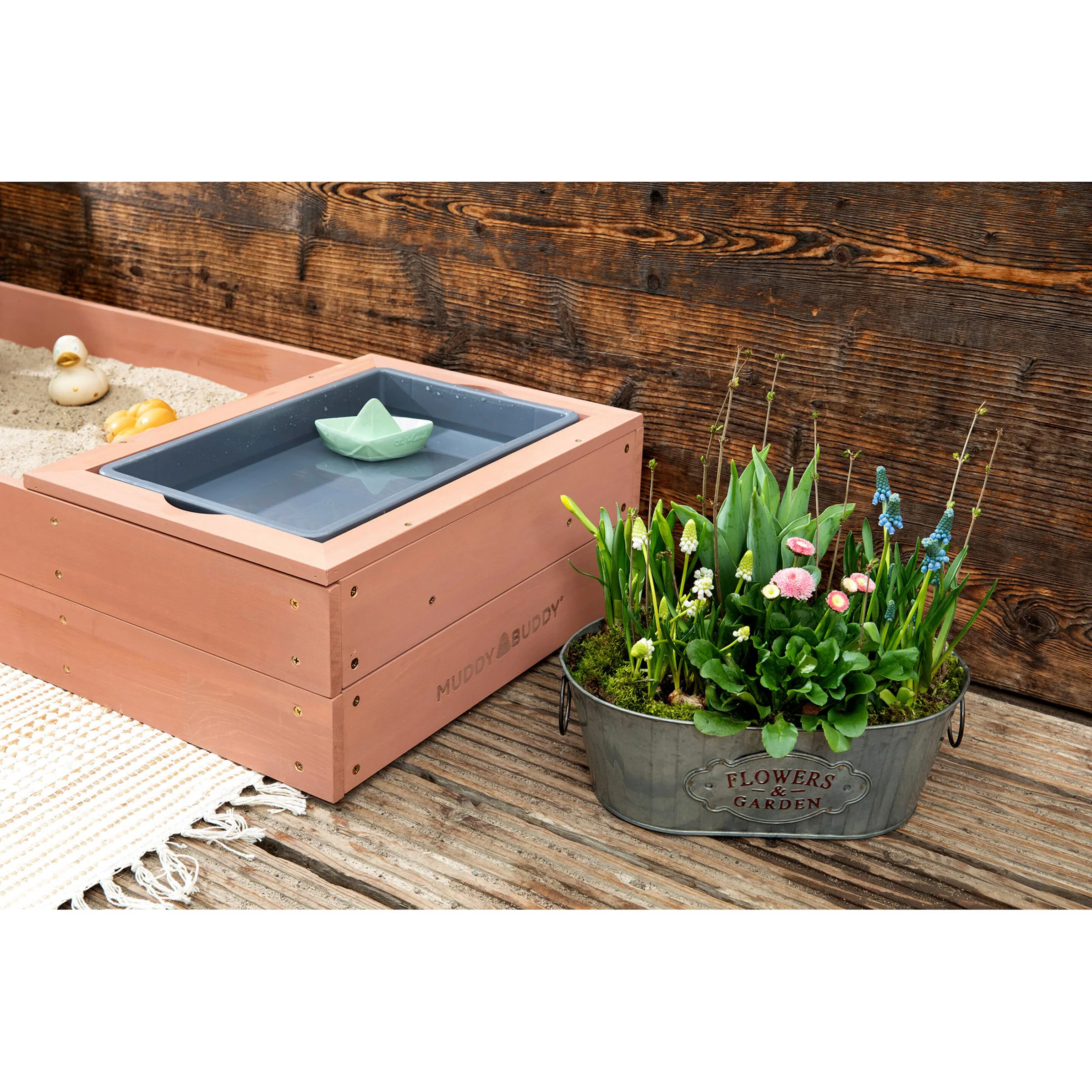 MUDDY BUDDY® Sandkasten Space Saver puderrosa