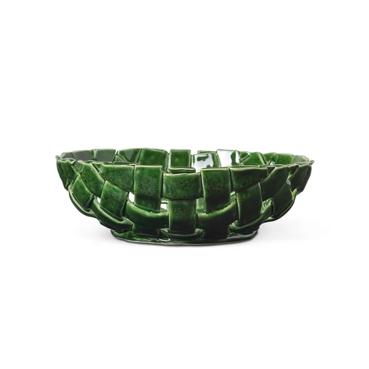 Ferm Living - Plait Schale, Ø 30 cm, emerald green