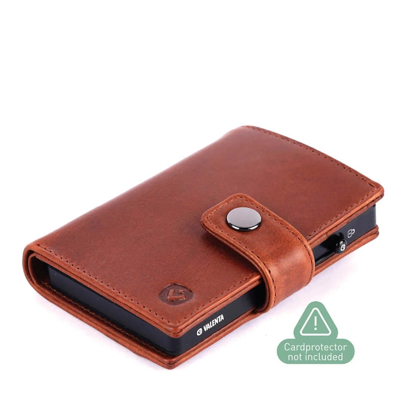 Valenta Card Wallet Leather MagSafe Luxe Cognac