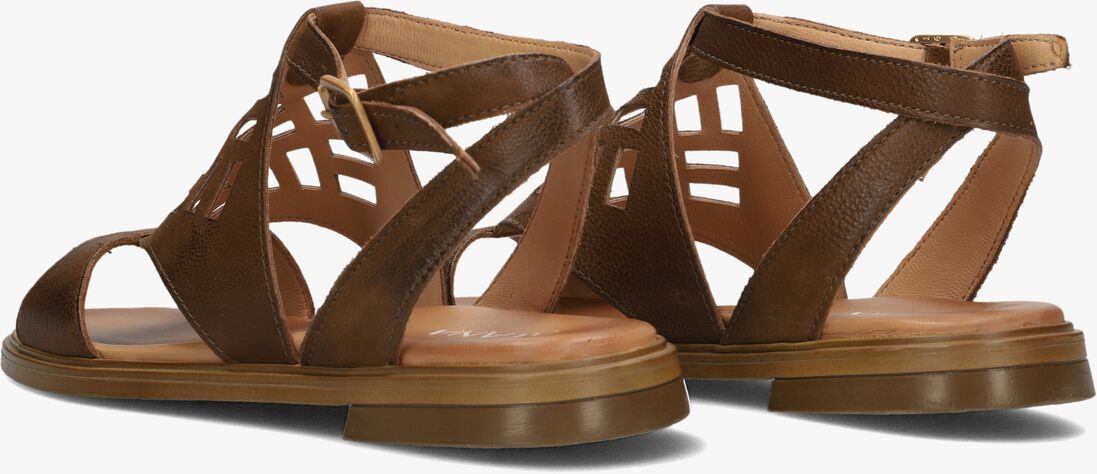 cognac ayana platte sandalen m05088