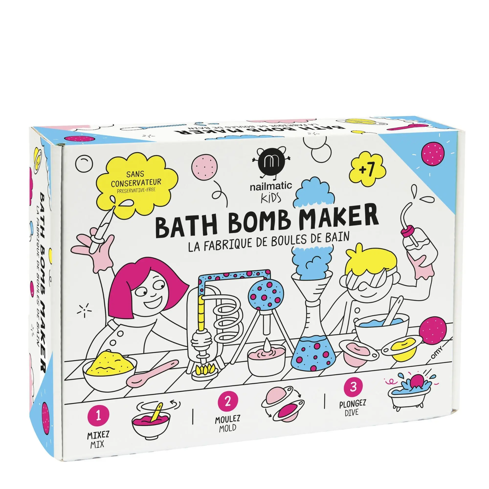 Nailmatic - La Fabrique de Boules de Bain Kit Boules de Bain à Créer- Coffret enfant