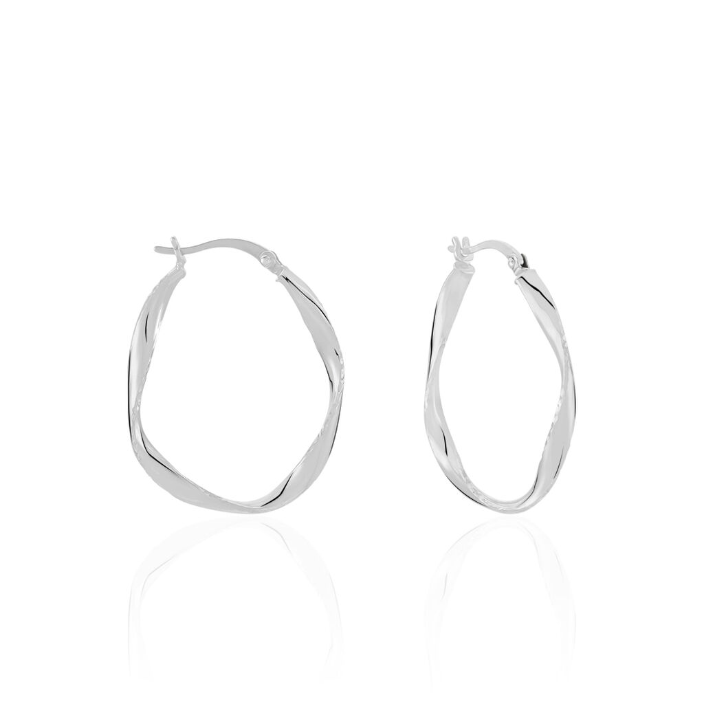 Créoles Argent Blanc Charlie