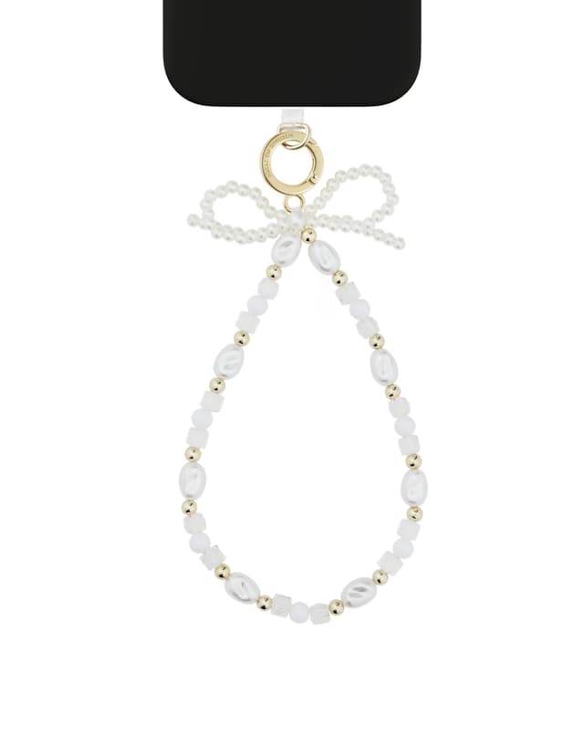 Phone Wristlet Strap Pearl Bow