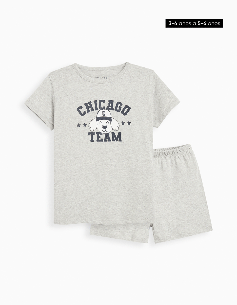 Pijama Jersey, Menino, Cinzento Claro