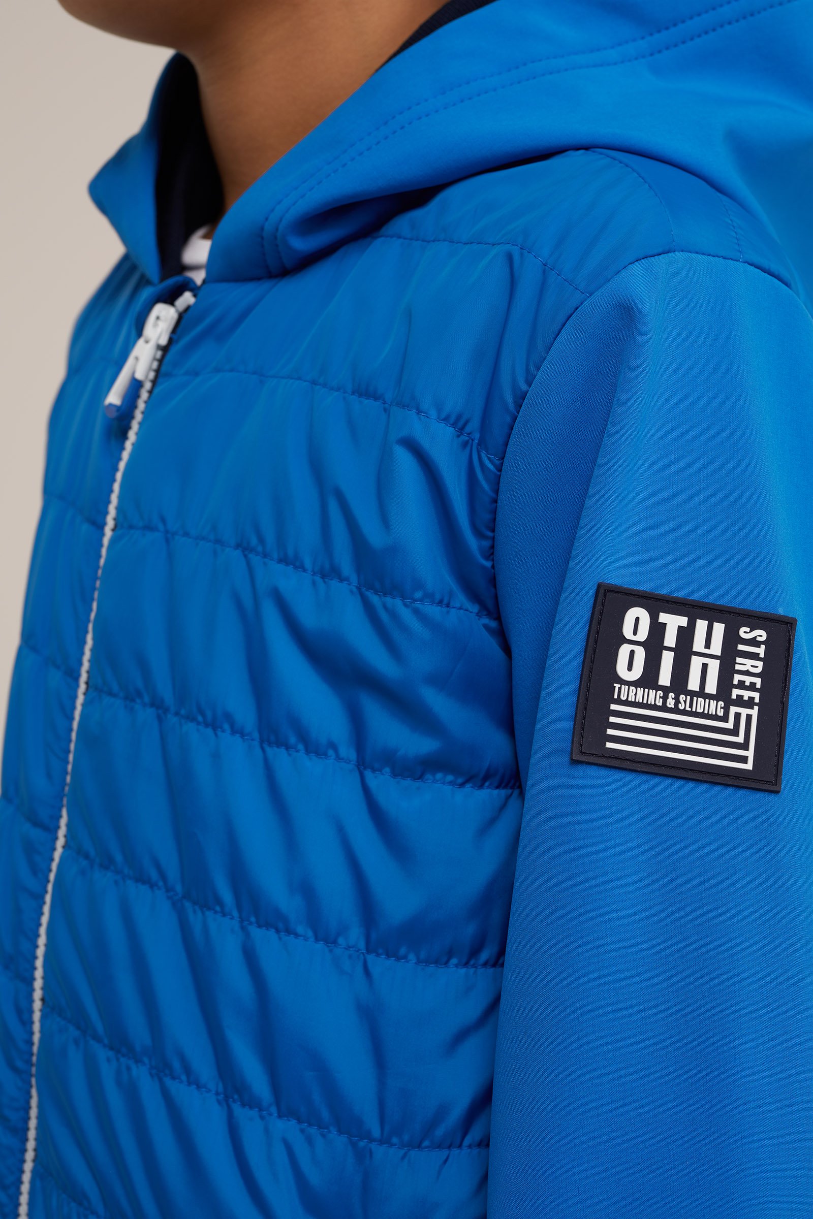 Jongens softshell jack met capuchon WE Fashion IJsblauw