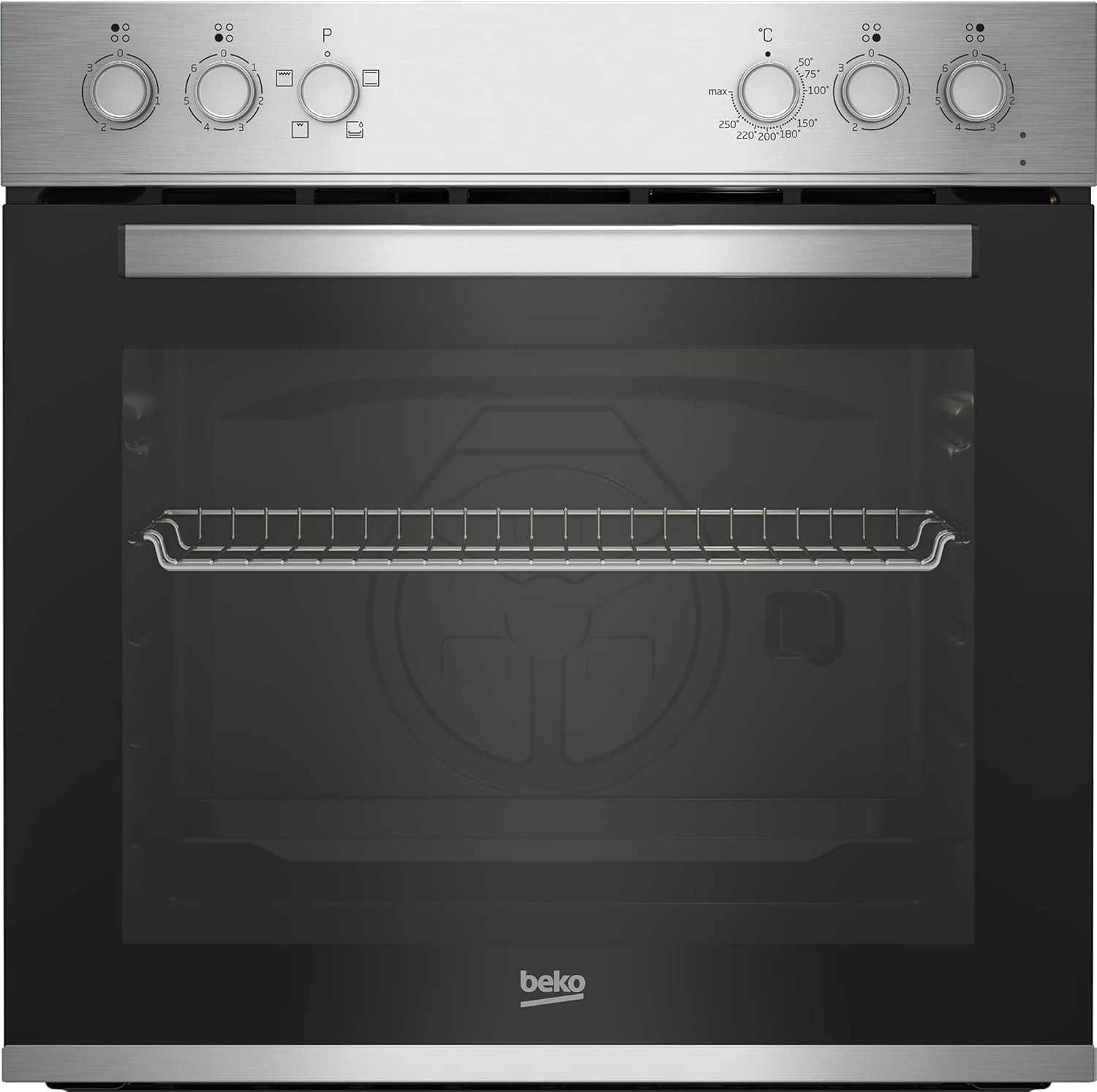 Beko BBUC12020X Einbau-Herd-Set, Multifunktionsofen mit 4 Heizarten und Glaskeramik-Kochfeld, SteamShine-Reinigung, herausnehmbare Vollglas-Innentür, Schwarz/Edelstahl