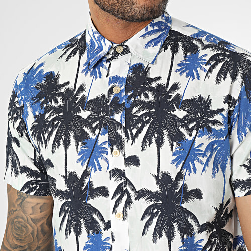 Chemise Manches Courtes James Tulum Blanc Floral