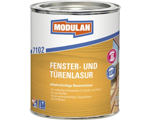 MODULAN 7102 Raam- en deurbeits, walnoot, 750 ml