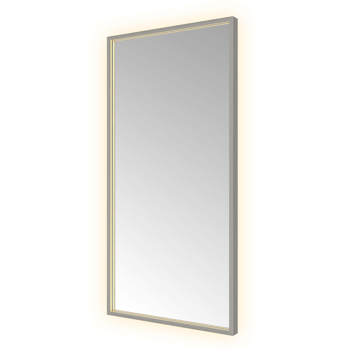 Hotbath &More Square rechthoekige spiegel 50x100cm geborsteld gunmetal PVD