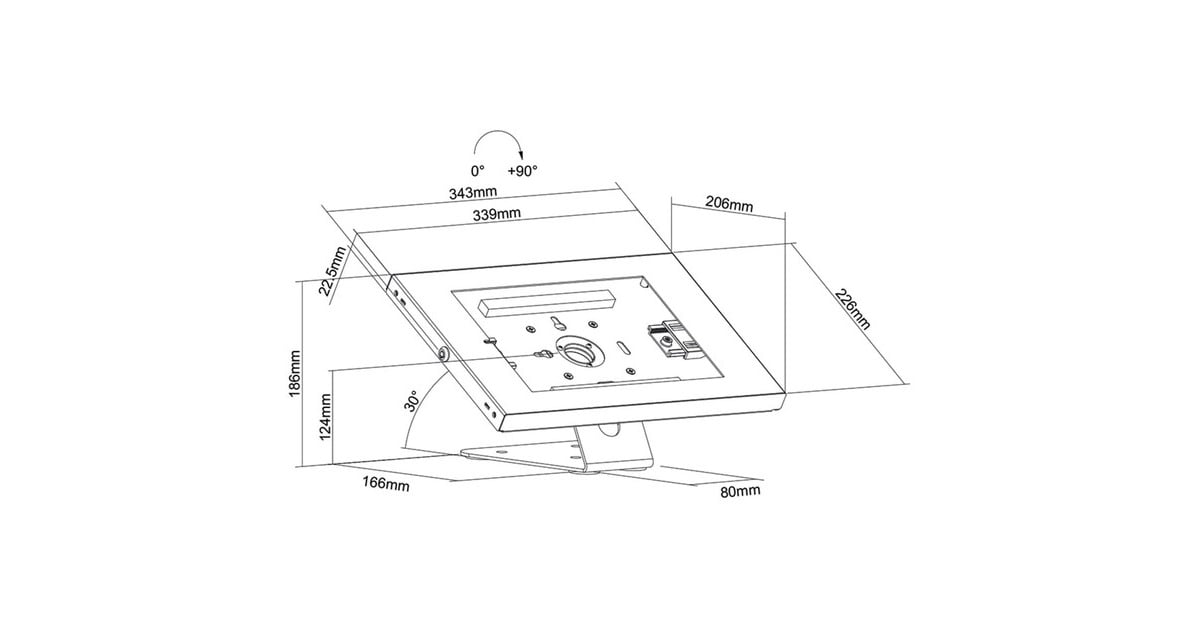 NeomountsDS15-630WH1 tafelblad/wand tablethouder bevestiging  (Wit)
