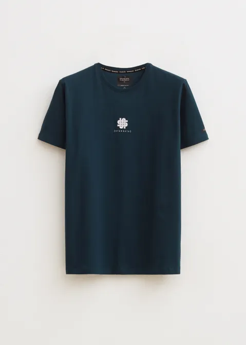 T-shirt met print symbol blauw (TURQ.D)